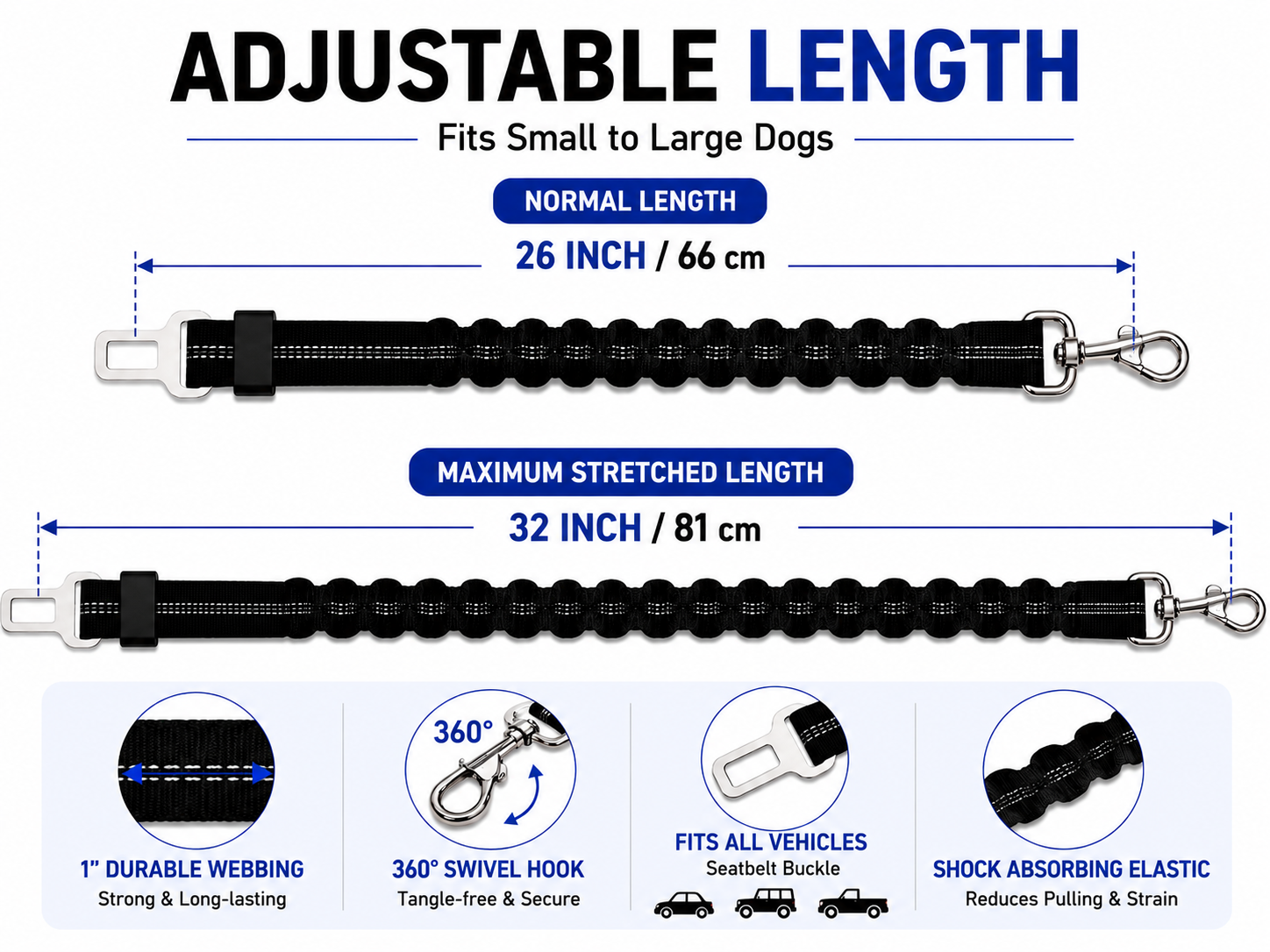Dog Car Seat Belt – Safe & Secure Travel 🐾