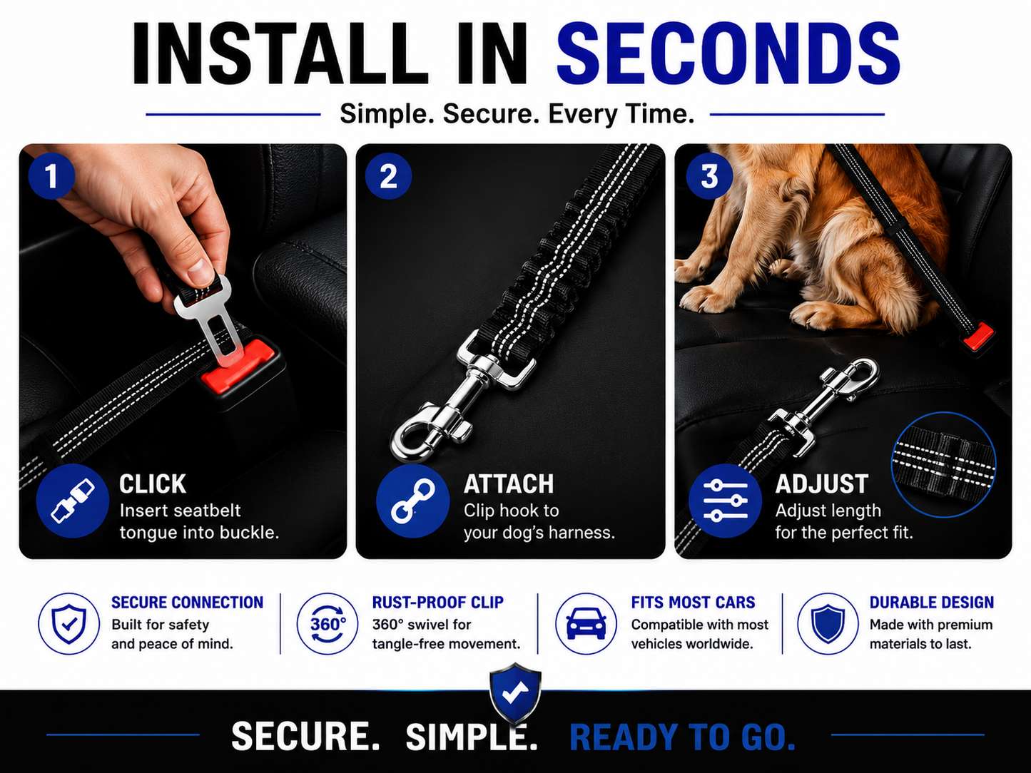 Dog Car Seat Belt – Safe & Secure Travel